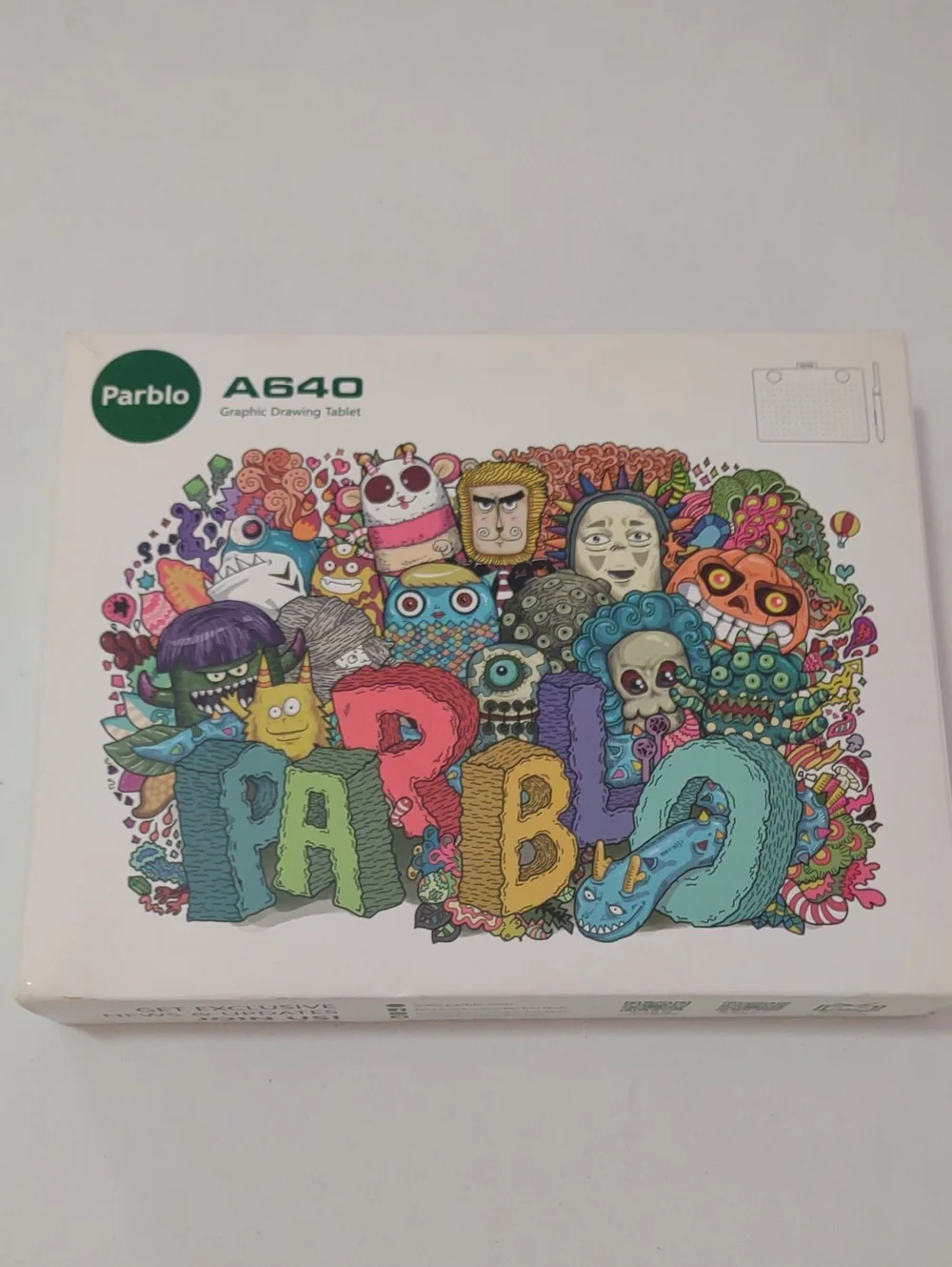 Parblo A640 Graphic Drawing Tablet - Colorful Box Art